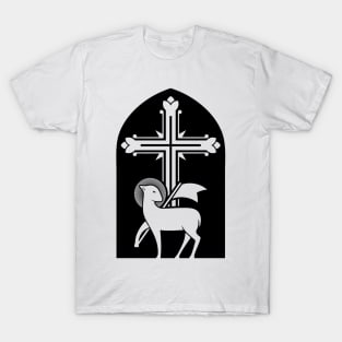 Lamb of God and crucifixion cross. T-Shirt